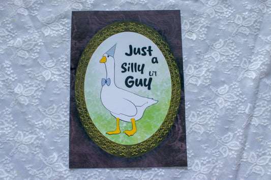 Just a silly L’il Guy - Cartoon Goose Art Print