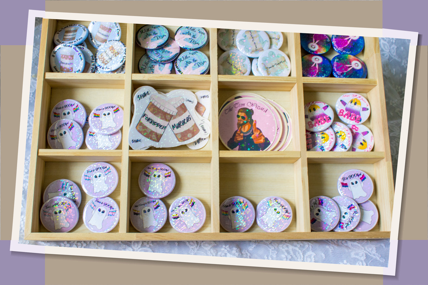 Pride is BOO-tiful! - Cute Ghost LGBT+ Flag Pin Badges