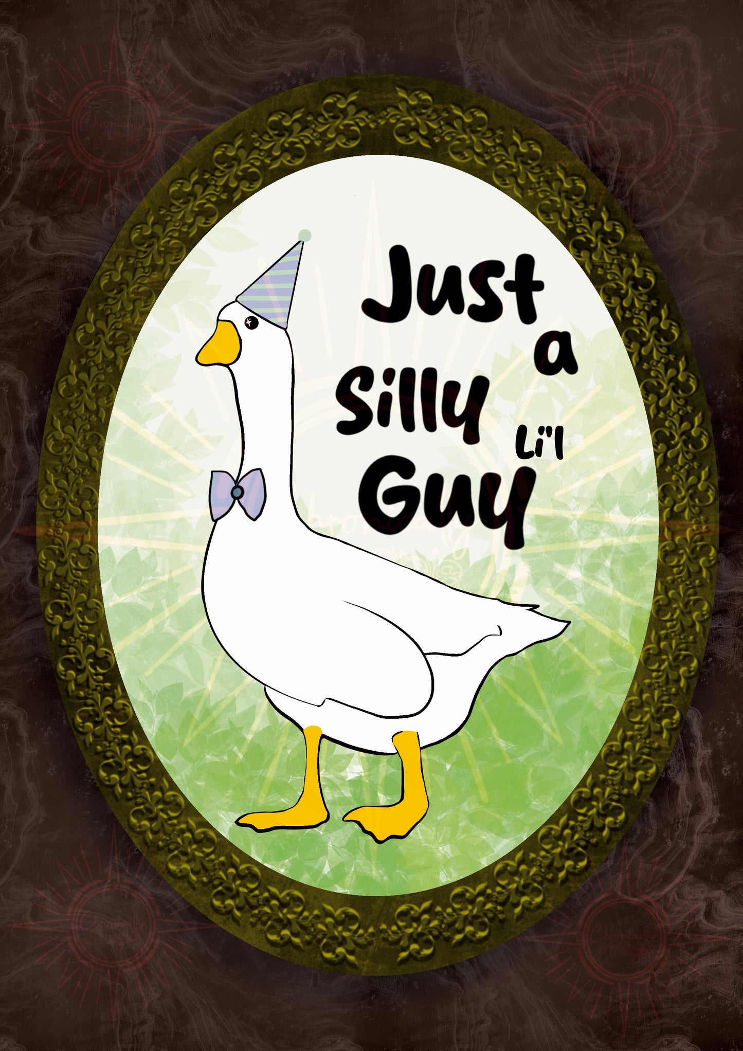 Just a silly L’il Guy - Cartoon Goose Art Print