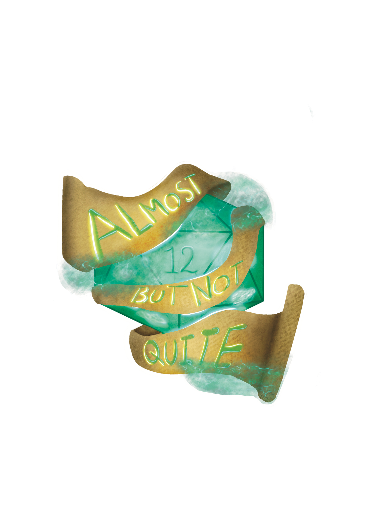 Almost, but not quite! - D20 Dungeons and Dragons Sticker