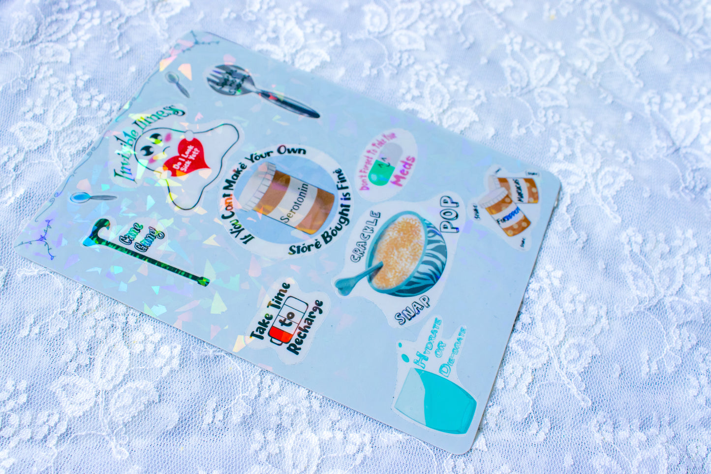 Invisible Illness Sticker Sheet - Empowering Humour & Daily Reminders