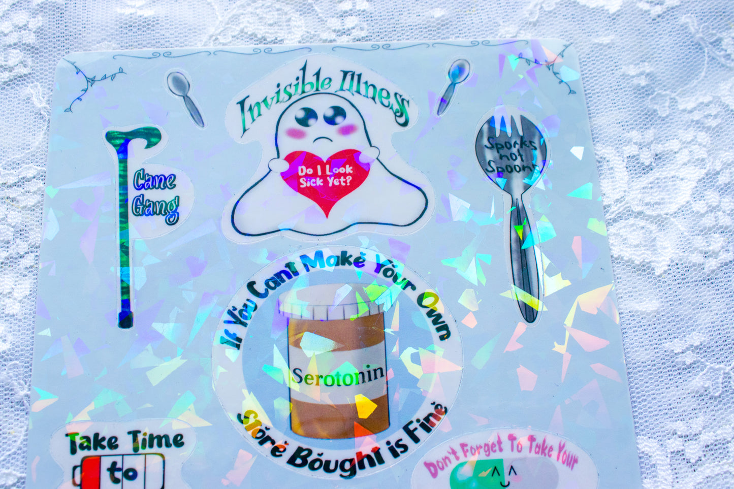 Invisible Illness Sticker Sheet - Empowering Humour & Daily Reminders