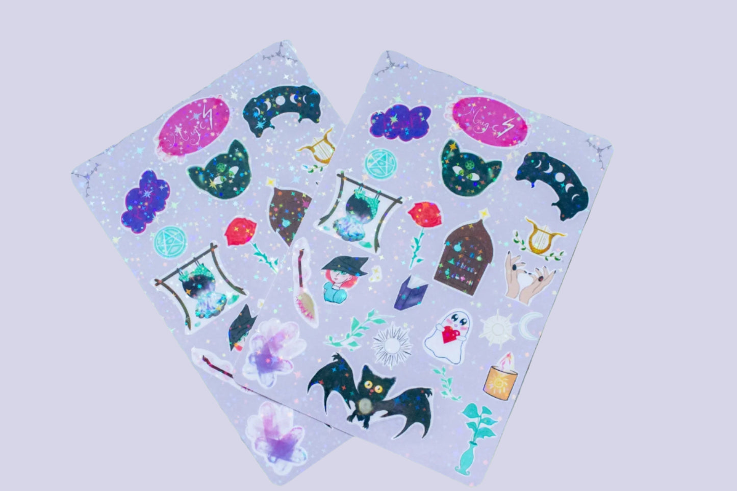 Magical Vibes Sticker Sheet - Moon Phases, Crystals, Plants & More!