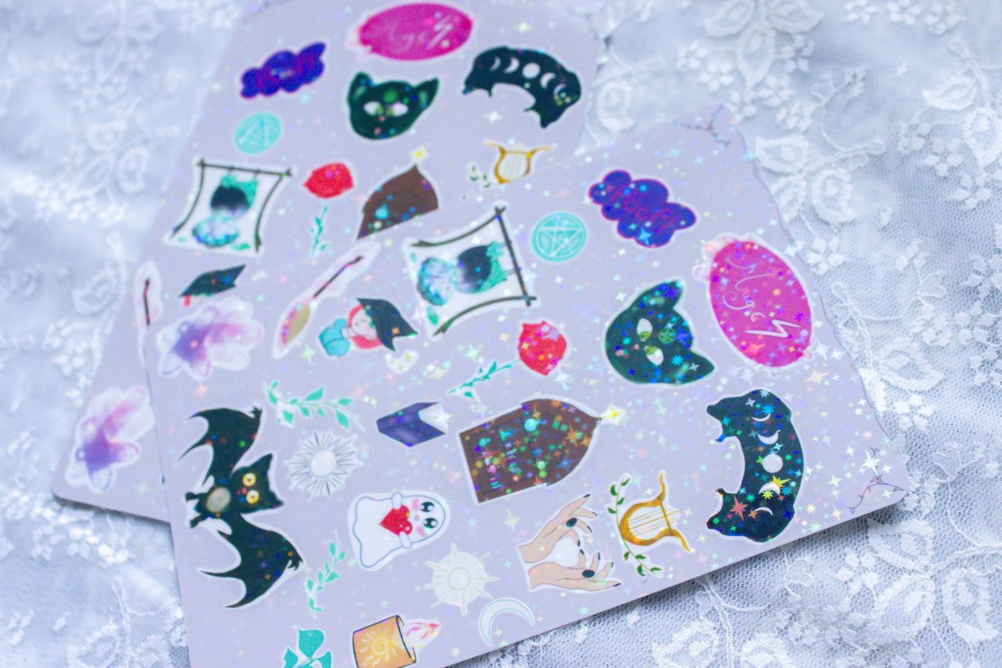Magical Vibes Sticker Sheet - Moon Phases, Crystals, Plants & More!