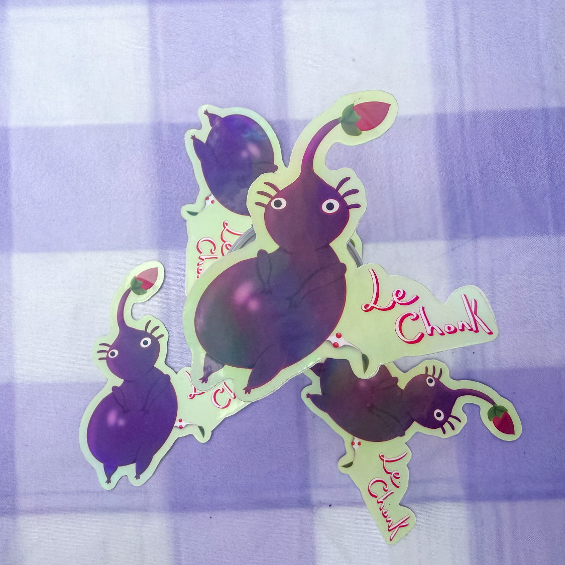 Le Chonk - Purple and White Pikmin Sticker