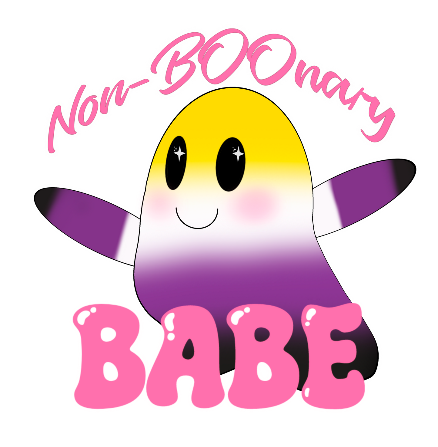 Non-BOOnary Babe Pin Badge